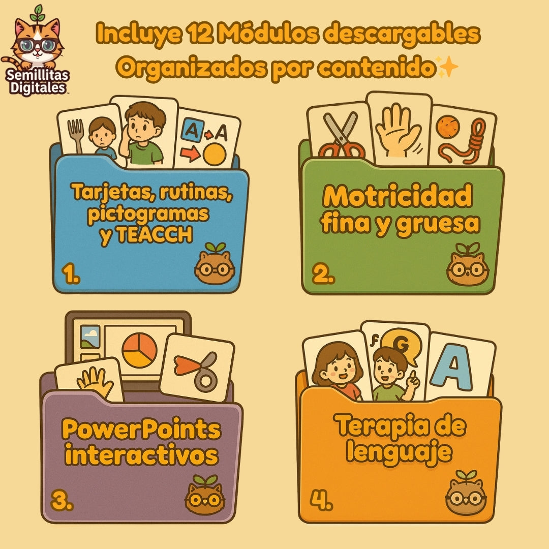 Megapack Digital TEA +1000 actividades imprimibles para niños con autismo